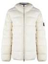 Seamless Logo Nylon Hooded Down Jacket Plaster - STONE ISLAND - BALAAN 2