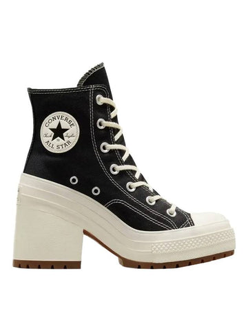 Women Chuck 70 Deluxe Heel High Top Sneakers Black - CONVERSE - BALAAN 1