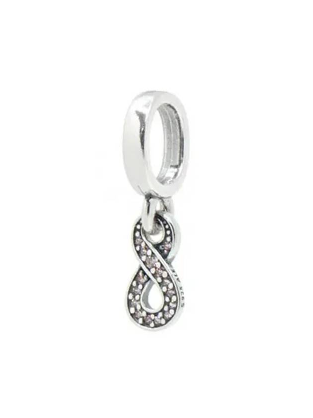 Sparkling Infinity Dangle Bracelet Charm Silver Pink - PANDORA - BALAAN 2