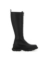 Women's Tread Slick Zip Long Boots Black - ALEXANDER MCQUEEN - BALAAN 2