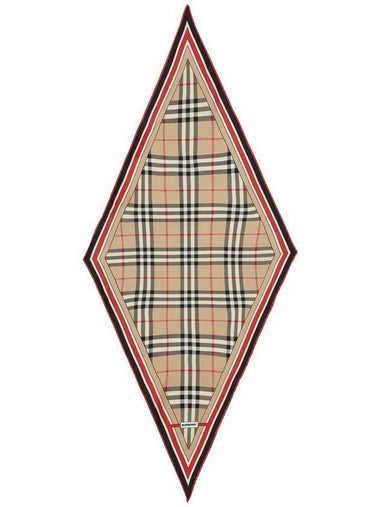 Women's Check Silk Muffler Beige - BURBERRY - BALAAN 1