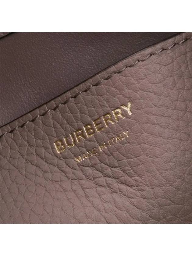 Women's Grainy Leather Small TB Bucket Bag Light Saddle Brown - BURBERRY - BALAAN 7