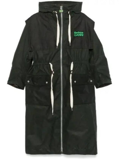 Ganni Oily Parka Green - BARBOUR - BALAAN 2