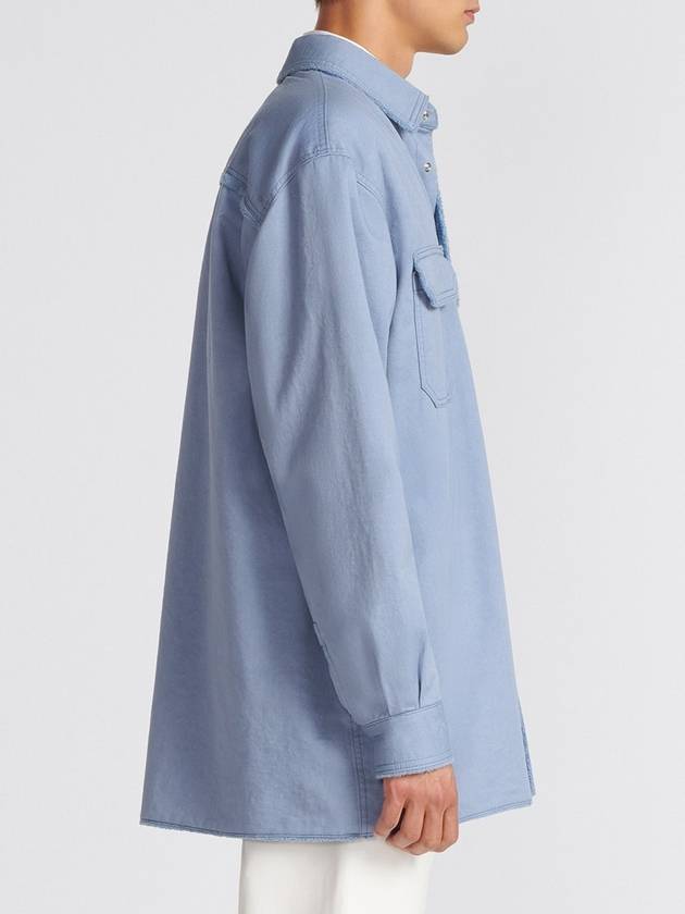 Overshirt Cotton Jacket Blue - DIOR - BALAAN 6