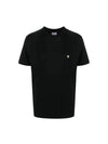 Men's Mini Logo Print Short Sleeve T-Shirt Black - MARCELO BURLON - BALAAN 1