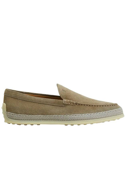 Men's Suede Slip-ons Loafers Beige - TOD'S - BALAAN 2