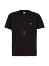 Logo Patch Crew Neck Cotton Short Sleeve T-Shirt Black - CP COMPANY - BALAAN 2