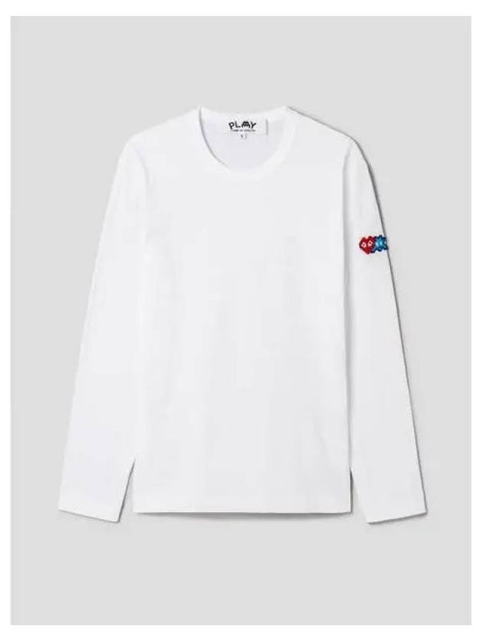 Women s Vader Double Heart Waffen Long Sleeve T Shirt White Domestic Product GM0023031075471 - COMME DES GARCONS PLAY - BALAAN 1