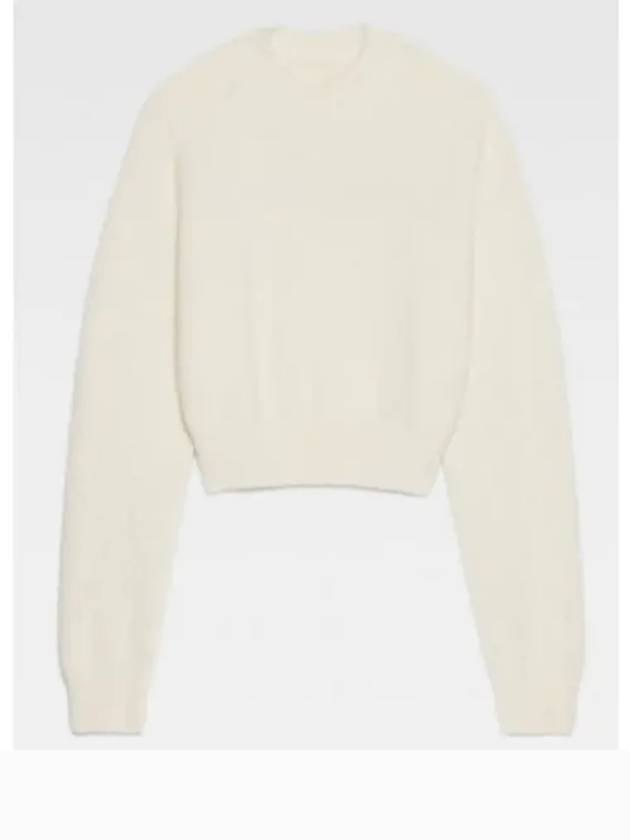 Intarsia Knit Logo Crew Neck Knit Top Ivory - JACQUEMUS - BALAAN 2