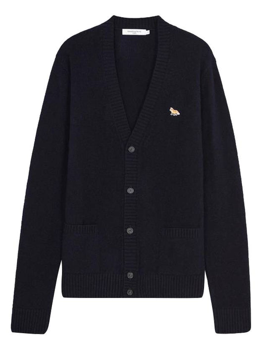 Baby Fox Patch Cosy Cardigan Navy - MAISON KITSUNE - BALAAN.