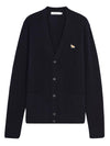 Baby Fox Patch Cosy Cardigan Navy - MAISON KITSUNE - BALAAN 1