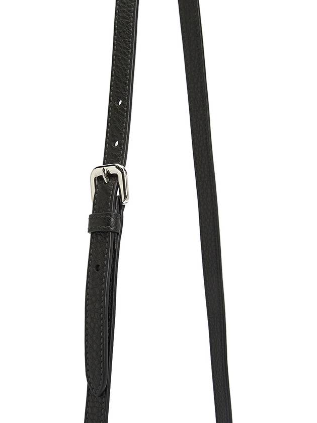 Leather Mini Shoulder Bag Black - PRADA - BALAAN 10