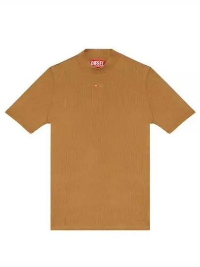 T Mokky Microdiv Logo Short Sleeve T-Shirt Camel - DIESEL - BALAAN 2