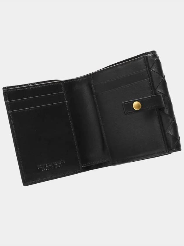 Intrecciato Mini Half Wallet Black - BOTTEGA VENETA - BALAAN 3