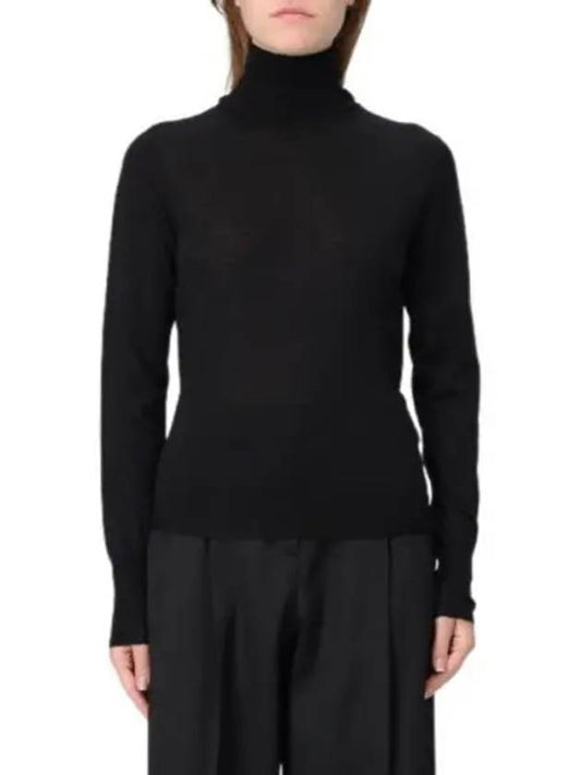 Logo Patch Wool Turtleneck Black - GOLDEN GOOSE - BALAAN 2