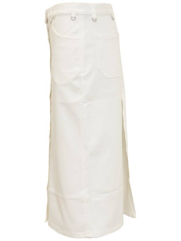 Multiflex Denim A-line Skirt White - COURREGES - BALAAN 4