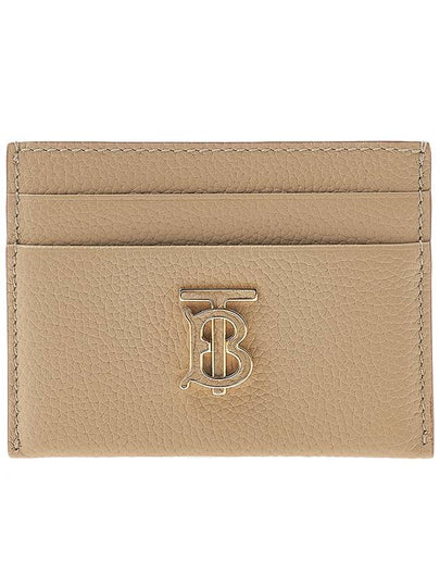 TB Grainy Leather Card Wallet Haute Beige - BURBERRY - BALAAN 2