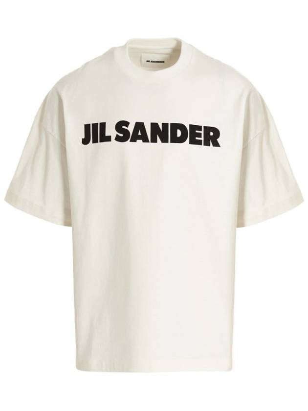 Men's Logo Cotton Short Sleeve T-Shirt White - JIL SANDER - BALAAN 2