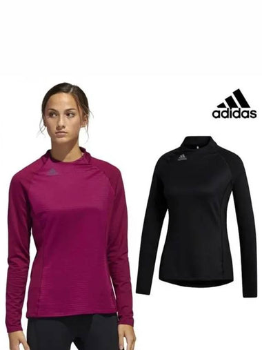 Women s Cold Ready Mock Neck Long Sleeve T shirt FT0687 FT0688 Golf Wear Clothing Domestic Product GQFK22093078191 - ADIDAS GOLF - BALAAN 1