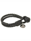 Intrecciato Double Weaving Bracelet Black - BOTTEGA VENETA - BALAAN 5