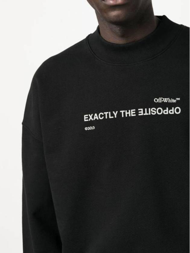 Slogan Print Sweatshirt Black - OFF WHITE - BALAAN 6