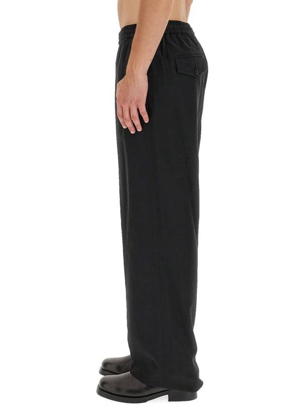 Ankle Drawstring Straight Pants Black - HELMUT LANG - BALAAN 4