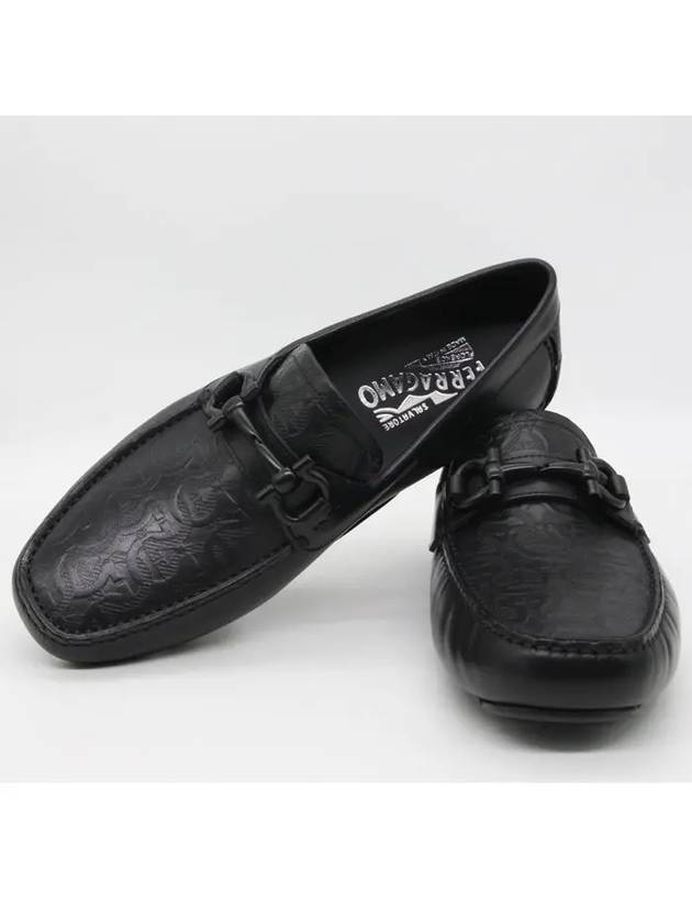 Gancini Ornament Driving Shoes Black - SALVATORE FERRAGAMO - BALAAN 6