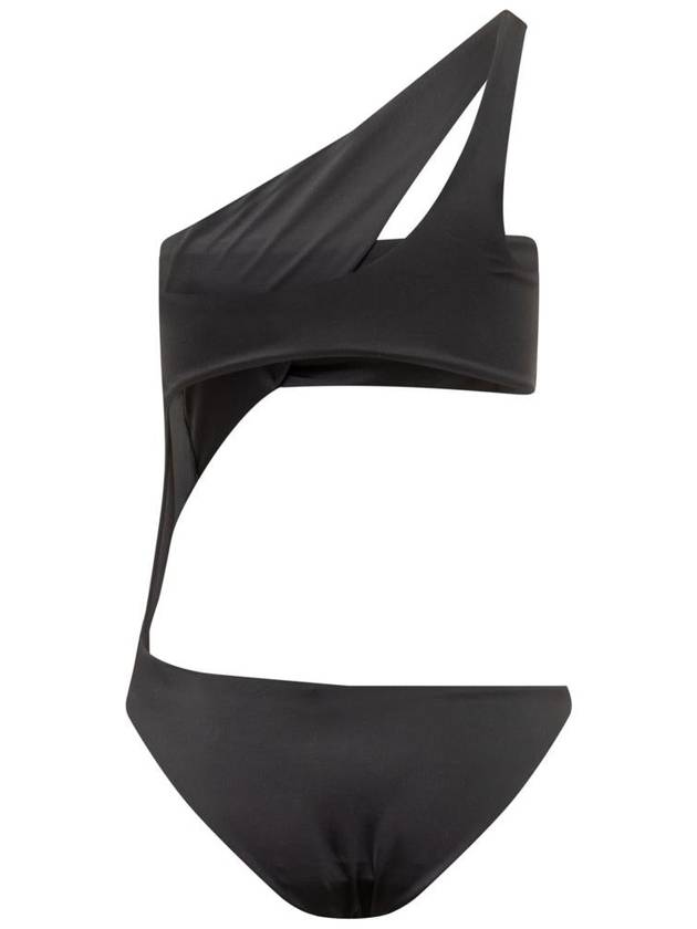 Women's Shoulder Strap Swimsuit Black - VERSACE - BALAAN 3