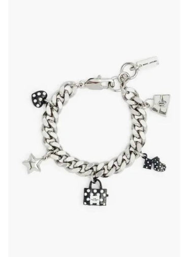 Polka Dot Charm Bracelet Black MultiSilver MBEFW23001BKX - MARC JACOBS - BALAAN 1