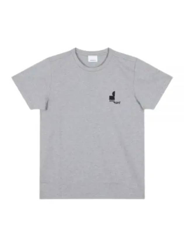 Zafferh Mini Logo Cotton Short Sleeve T-Shirt Light Gray - ISABEL MARANT - BALAAN 2