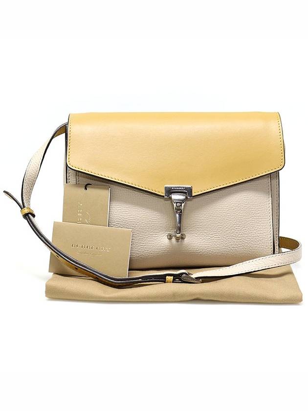 40764721 Yellow Limestone Bicolor Grain Leather McCann Small Cross Bag - BURBERRY - BALAAN 2