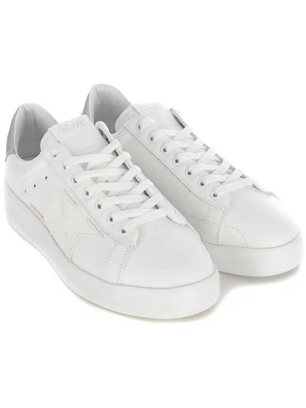 Men's Pure Star Silver Heel Low Top Sneakers White - GOLDEN GOOSE - BALAAN 4