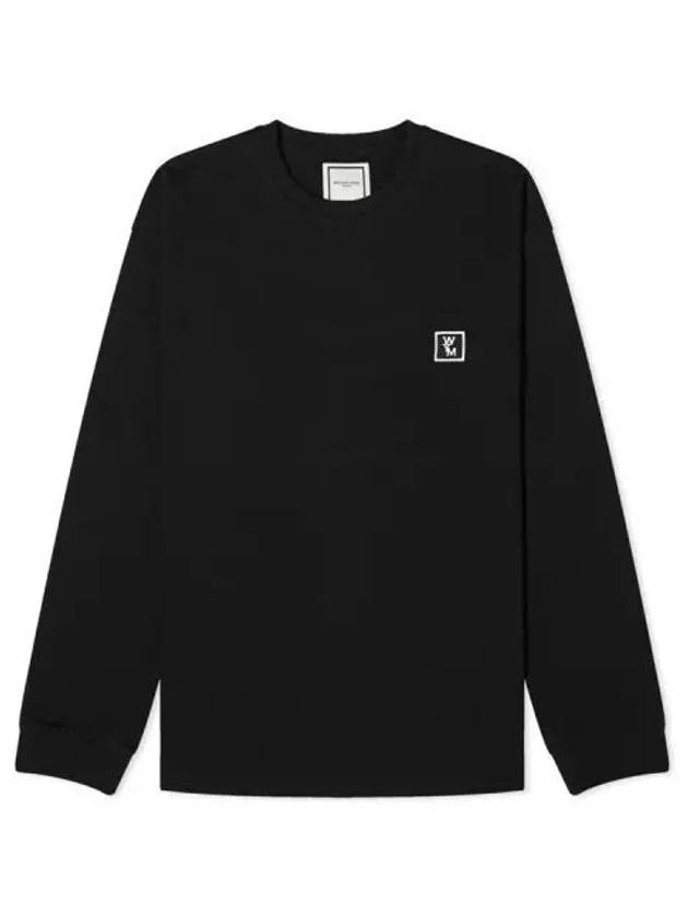 Back Logo Cotton Long Sleeve T-shirt Black - WOOYOUNGMI - BALAAN 1