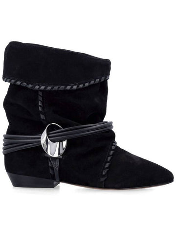 Selen suede middle boots black - ISABEL MARANT - BALAAN 1