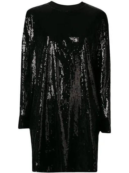 18FW back logo sequin dress 2541MDA82X 184706 99 - MSGM - BALAAN 1