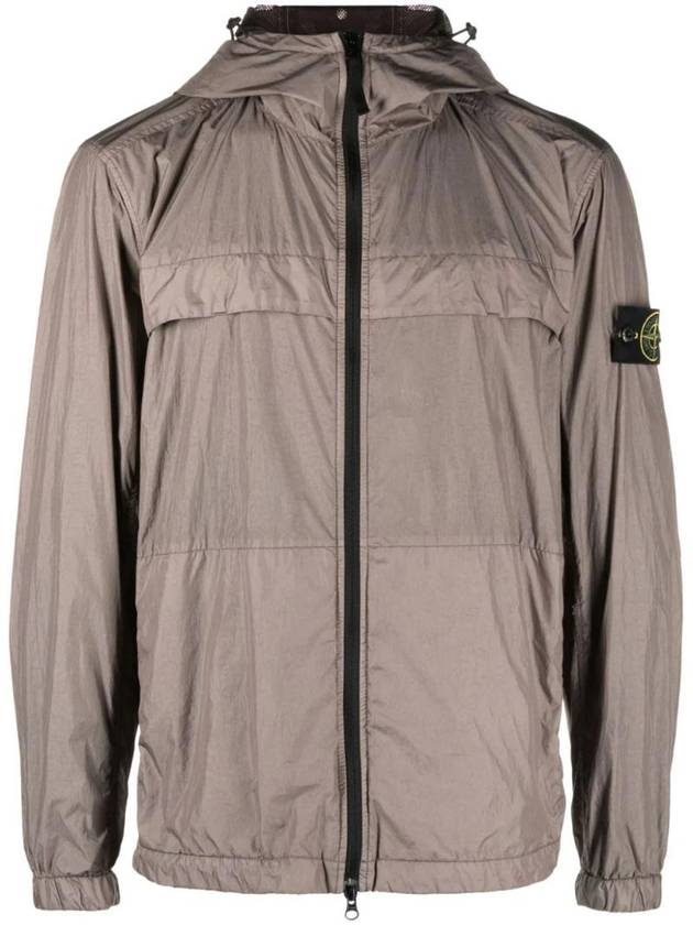 Crinkle Reps Hooded Jacket Brown - STONE ISLAND - BALAAN 1