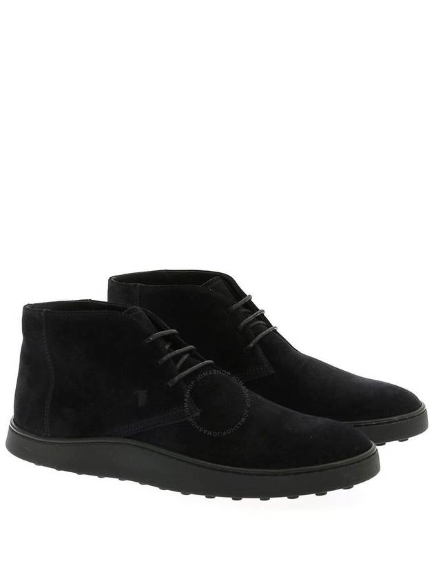 Tods Men's Black Suede Desert Boots With Box Rubber Sole, Brand Size 5 ( US Size 6 ) - TOD'S - BALAAN 2