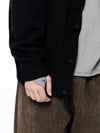 Men s M243OT03BK Tear Damage Collar Neck Button Cardigan Black - CHANCE'S NOI - BALAAN 4