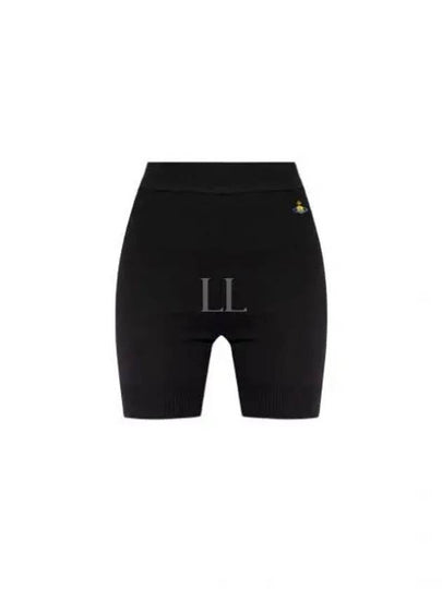 Embroidered Logo Shorts Black - VIVIENNE WESTWOOD - BALAAN 2