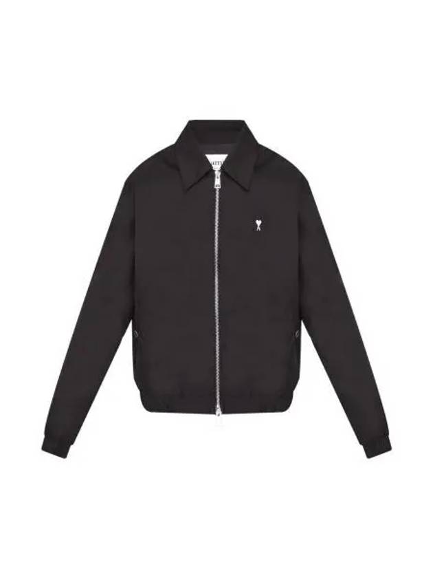 De Coeur Logo Zip-up Jacket Night Black - AMI - BALAAN 2