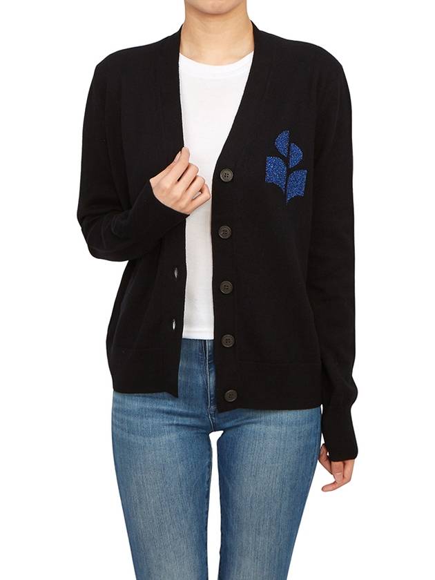 Karin Cotton Cardigan Blue Black - ISABEL MARANT - BALAAN 5