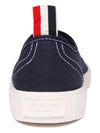 Rubber Sole Heritage Canvas Low Top Sneakers Navy - THOM BROWNE - BALAAN 5