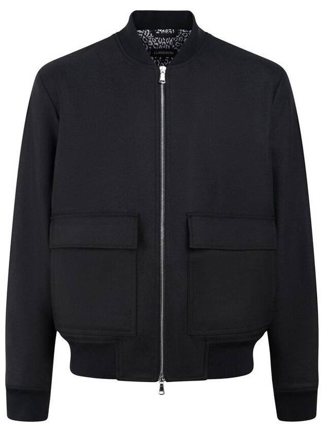 Thom Wool Twill Bomber Jacket Black - J.LINDEBERG - BALAAN 2