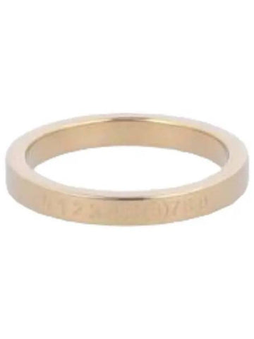 MM6 Slim Numeric Logo Ring Polished Yellow Gold - MAISON MARGIELA - BALAAN 1