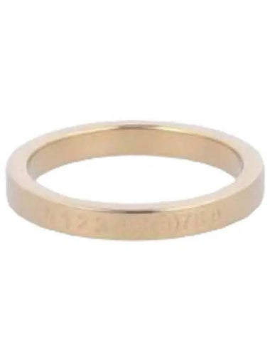 MM6 Slim Numeric Logo Ring Polished Yellow Gold - MAISON MARGIELA - BALAAN 1