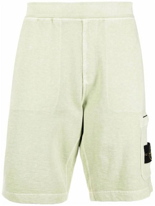 Wappen Patch Garment Dyed Bermuda Shorts Light Green - STONE ISLAND - BALAAN 2