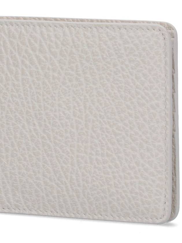 Stitched Leather Bifold Half Wallet Grey - MAISON MARGIELA - BALAAN 6