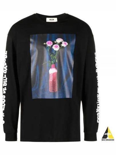 Fantastic Green Cotton Long Sleeve T-Shirt Black - MSGM - BALAAN 2