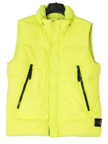 Kids G0133 Garment Dyed Crinkle Reps R-Nylon Down Vest Green - STONE ISLAND - BALAAN 1