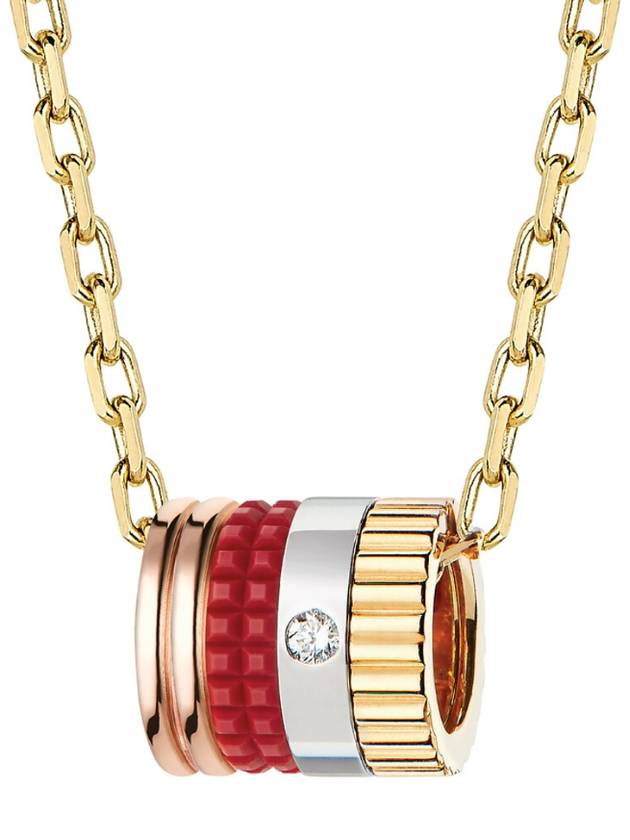 Quatre Red Diamond Necklace Gold - BOUCHERON - BALAAN 4